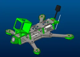 5 inch drone fpv "deadcat" frame v1