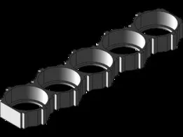 Missaligned 1 to 5 Cell Holder for 18650 Lithium Ion Battery