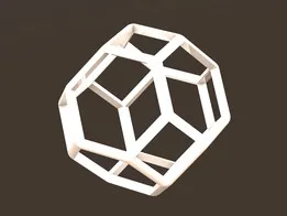 Wireframe Shape Truncated Octahedron 3D print model