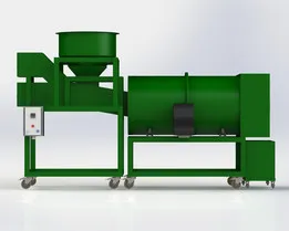 Rice Dryer with Humidifier – 50kg Capacity, Rotary Screw Cylinder System (Thesis Prototype)