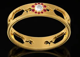 Diamond Halo Ring FreeCAD jewelry design CAD model