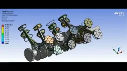 W16 Type Engine's Piston Crank Assembly