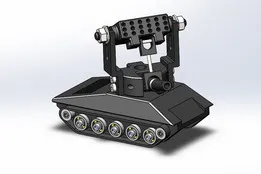 a tank-mounted multiple rocket launcher