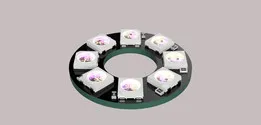 WS2812B Ring 8 to 45 LED Black PCB
