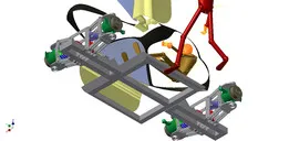4 wheels drive urban electric car, partially printable with large 3D rep rap printers