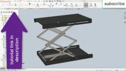 Pneumatic /Hydraulic scissor lift mechanism in solidworks