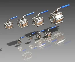 Ball valves. 3 Pieces