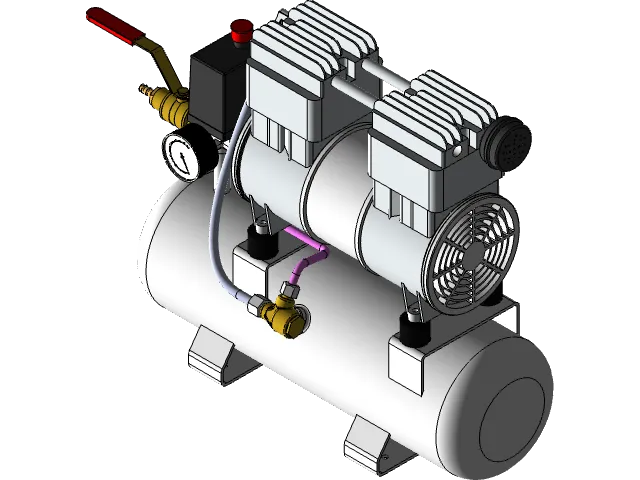9L Oil-Free Silent Air Compressor - High Fidelity for Spatial Layout — Фото 2 из 3