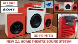 HOME THEATRE - BLUETOOTH SPEAKER SYSTEM 2.1 SONY - TANG BAND SUBWOOFER - 3D PRINTED - DIY
