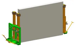 Vertical loading lifting mechanism for container