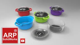 Plastic pot with strainer