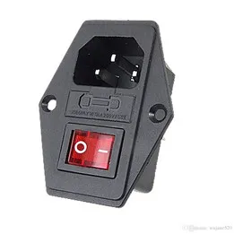 FUSED AC MALE POWER SOCKET