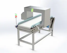 Conveyor with metal detector