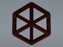 Wireframe Shape Rhombic Dodecahedron 3D print model