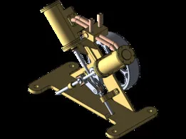 EXPERIMENTAL 2 CYLINDER V-SHAPED DIRECT CONNECTED ENGINE