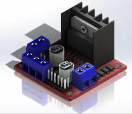 L298N Stepper Motor Driver Assembly Solidworks 2016