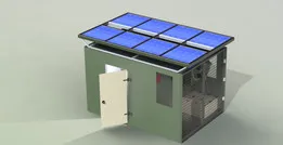 Cold room with PCM run by solar power