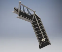 Automated parameterized model of stairs for home and office (english).