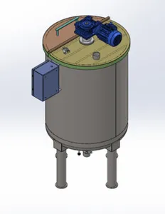 500L Industrial Mixing Tank | Agitator + Gearmotor Assembly