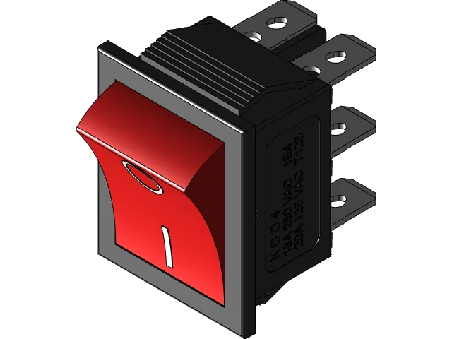 KCD4 rocker switch 30x25mm panel opening 28x22 — Image 4 of 6