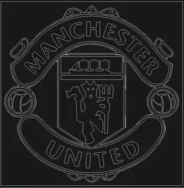 dxf from jpg - Manchester United logo