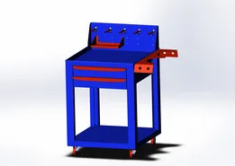 A workbench for a welder