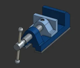 Bench Vise Assembly - Mechanical CAD Model