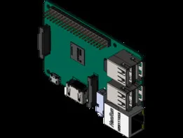 Raspberry Pi3 + PCB solidwork x_t stl