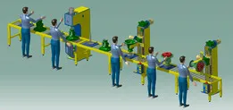 Differential Gear Assembly Line (Conveyors, Tilting Fixture, Hydraulic press, and Controller)