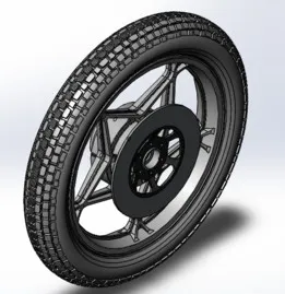Suzuki GS750 rear wheel