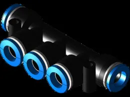 5 ways Pneumatic Fitting Quick Coupling Ø8,00 mm