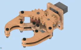 MG90S servo gear gripper for 2D laser cutting