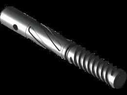 Tornillo con ranuras torcidas y 3 hilos.