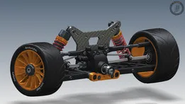 Radio remote control car model rear suspension