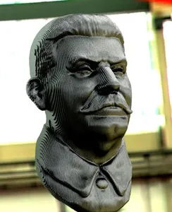 Stalin bust. Sliced Image