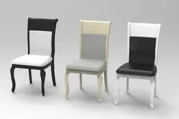 Dining side chair lit2 ( rubber wood + pu )