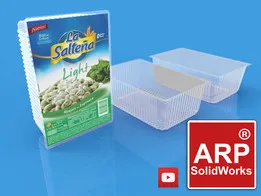 Thermoformed packaging rectangular shape