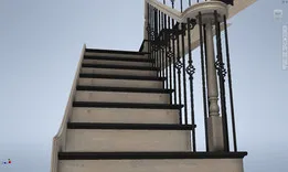 Automated parameterized model of stairs 90° for home and office V2.2