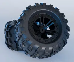 RC Monster Truck Tire Type2 (125×70 mm, 17mm Hex)