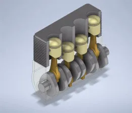 Inline 4-Cylinder Internal Combustion Engine
