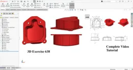How to make Exercise 638 from StudyCAD-CAM Tutorial in Solidworks, Complete Video Tutorial