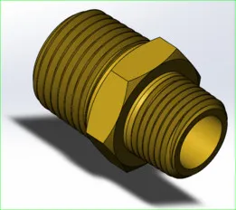 1/2" MNPT x 3/8" MNPT Brass Pipe Fitting
