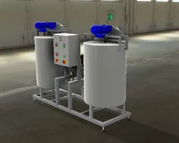Mixing, dosing tanks on skid