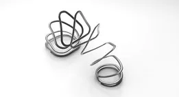 Variable Pitch, shape and curved trajectory spring