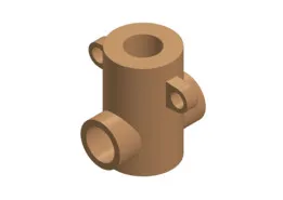 Part-10 Level 6, Cylindrical Manifold Block with Multiple Ports