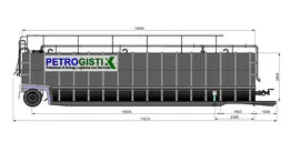 Sketch for 500 BBL self-lifting Half-pipe frac tank‏
