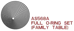 O-Ring AS568A (Complete Set -001 to -475)