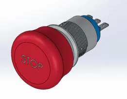 Emergency Stop Button with Nut - 19mm