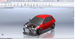 1000 HP Turbo 92-95 drag civic hatch four cylinder build b-series engine solidworks build project pictures only