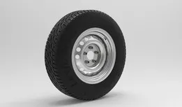 Standard steel wheel with tire